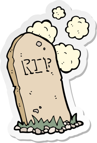 Bir insan tarafından çizilmiş ürkütücü bir karikatür çıkartması.