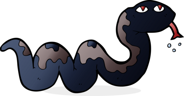 Bir insan tarafından çizilmiş çizgi film yılanı.