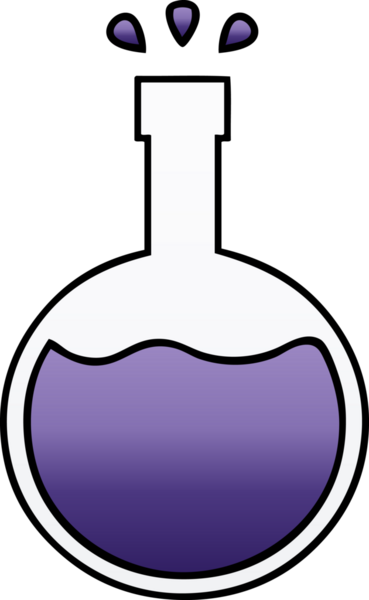 Bir insan tarafından çizilen bilimsel bir deneyin gölgelenmiş karikatürü.