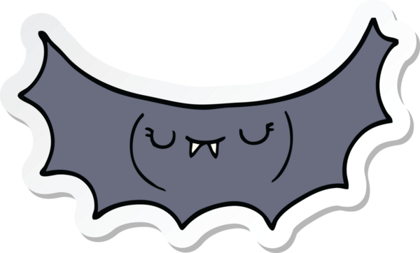 Bir insan tarafından çizilmiş bir vampir yarasanın çıkartması.