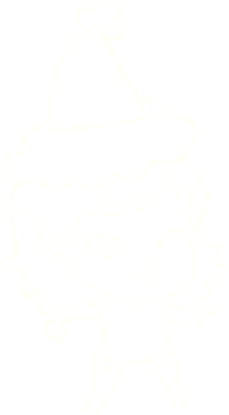 Bir insan tarafından çizilen Noel Elf Tebeşiri