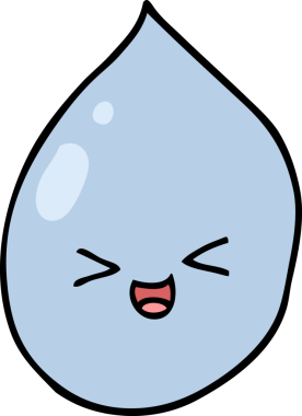 bir insan tarafından çizilmiş yağmur damlası.