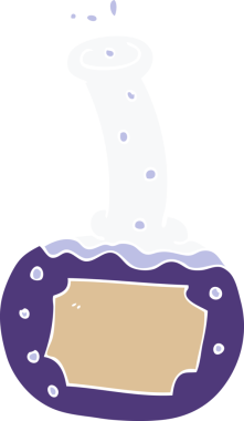 bir insan tarafından çizilmiş karikatür deney iksirleri.