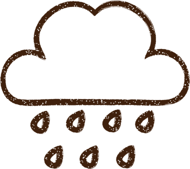 Bir insan tarafından çizilen Yağmur Bulutu Kömürü Çizimi