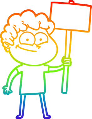 Bir insan tarafından çizilmiş mutlu bir adamın çizgi çizimi.