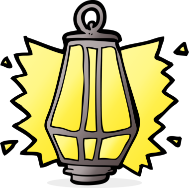Bir insan tarafından çizilmiş el yazısıyla çizilmiş fener.
