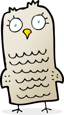 bir insan tarafından çizilmiş bir baykuş.