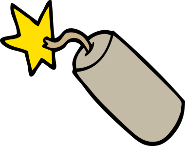 Bir insan tarafından çizilmiş karalama dinamiti.