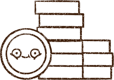 Bir insan tarafından çizilmiş bozuk para yığını Kömür Çizimi