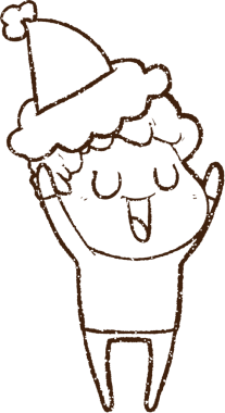 Bir insan tarafından çizilmiş Noel Adamı Kömürü