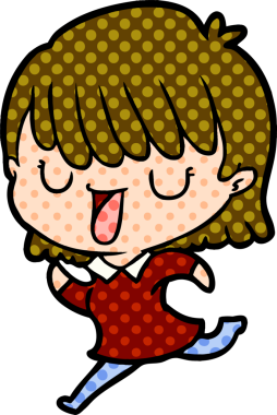 Bir insan tarafından çizilmiş karikatür kadın.