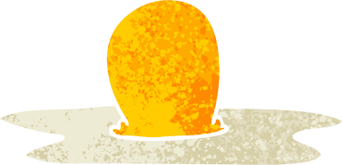 Bir insan tarafından çizilmiş retro illüstrasyon tarzı tuhaf bir çizgi film.