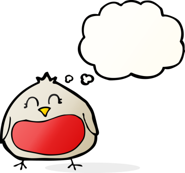 Bir insan tarafından çizilmiş düşünce baloncuğu olan komik bir çizgi roman Robin.