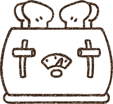 Bir insan tarafından çizilmiş elektrikli tost makinesi kömürü.