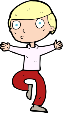 Çizgi film bir insan tarafından çizilmiş ürkmüş bir adam