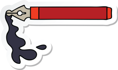 İnsan eliyle çizilmiş garip bir mürekkep kalemi çıkartması.