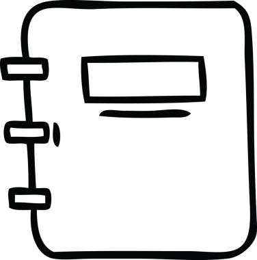 Bir insan tarafından çizilmiş bir günlük kitabının çizgi çizimi