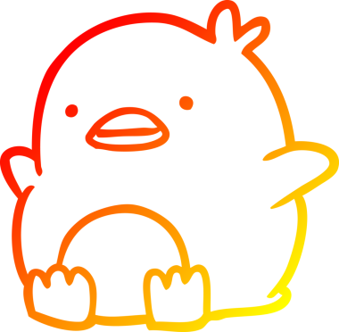 Bir insan tarafından çizilmiş sevimli bir penguen çizimi.