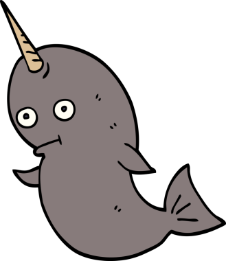 Bir insan tarafından çizilmiş karalama deniz gergedanı.