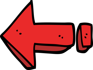 Bir insan tarafından çizilmiş karalama oku.