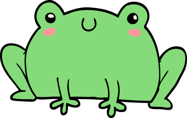 bir insan tarafından çizilmiş bir kurbağa.