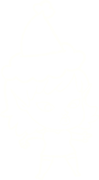 Bir insan tarafından çizilen Noel Elf Tebeşiri