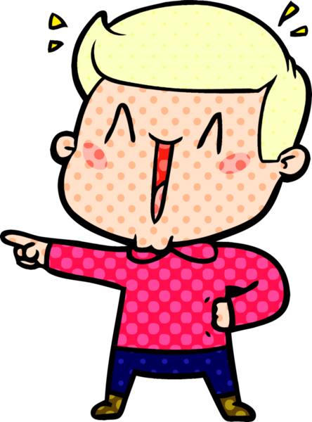 Bir insan tarafından çizilmiş heyecanlı bir çizgi film.