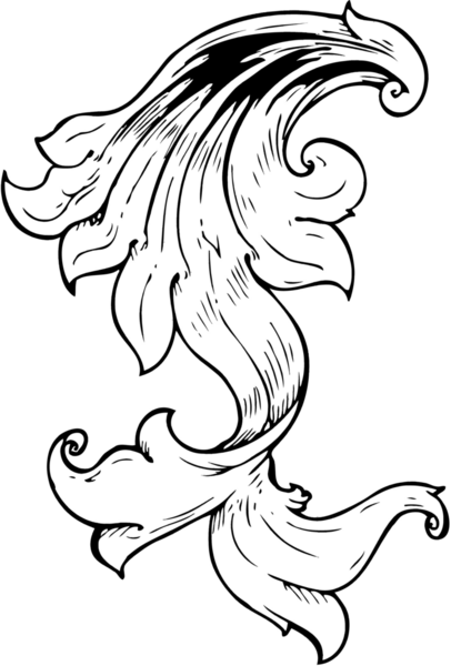 Geleneksel el, bir insan tarafından çizilmiş çiçek girdabı.