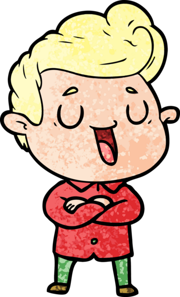 Bir insan tarafından çizilmiş mutlu çizgi film adamı.