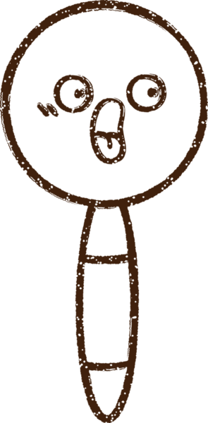 Bir insan tarafından çizilen Büyüteç Kömür Çizimi