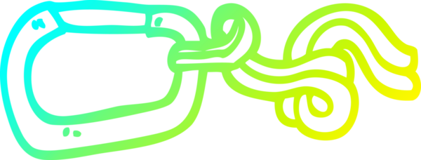 Bir insan tarafından çizilen çizgi film şeridi ve halatın soğuk gradyan çizimi