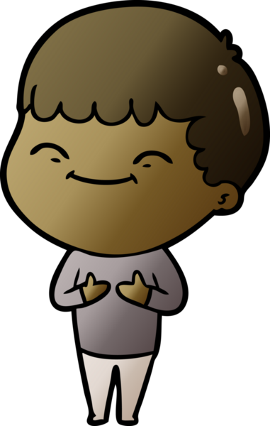 Bir insan tarafından çizilmiş mutlu çocuk çizgi filmi.