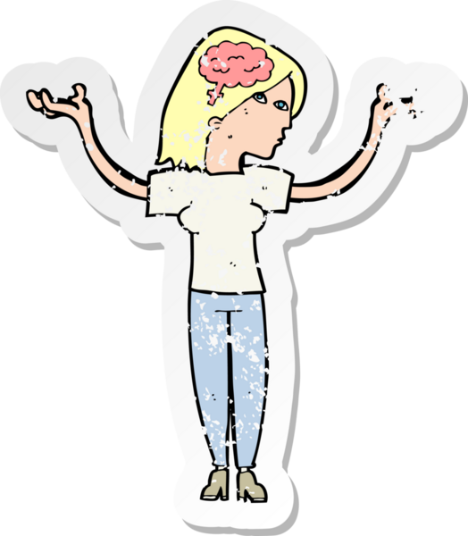 Bir insan tarafından çizilmiş zeki bir karikatürün gerilimli yapıştırması.