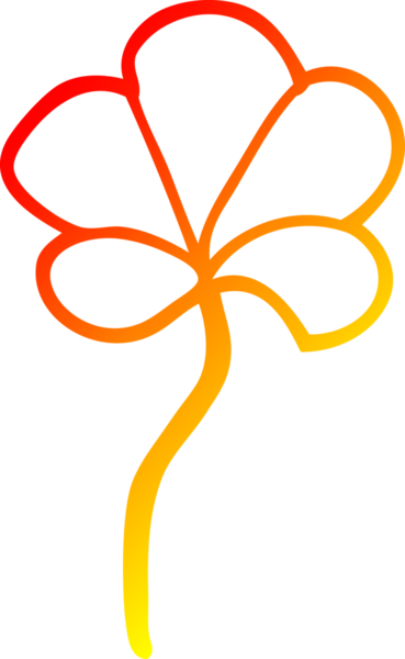 Bir insan tarafından çizilmiş karikatür çiçeğinin sıcak çizgi çizimi