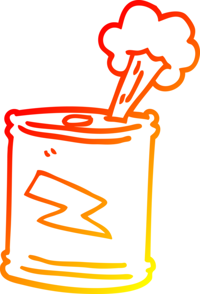 Bir insan tarafından çizilen sıcak çizgi çizgi üzerindeki köpüklü içecekler...