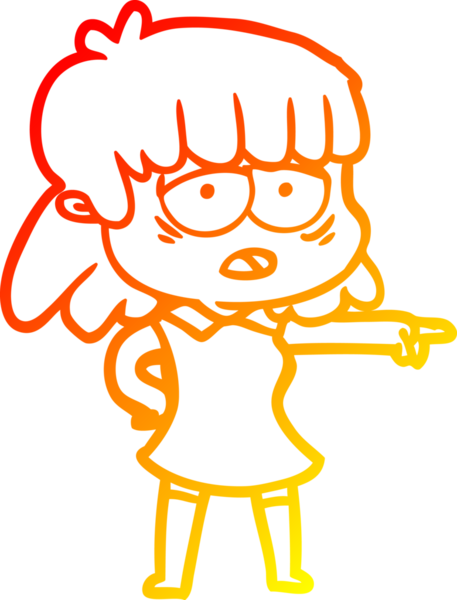 Bir insan tarafından çizilmiş, yorgun bir karikatür çizimi.