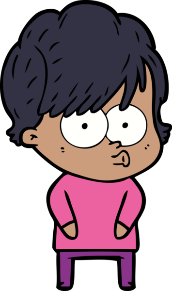 Bir insan tarafından çizilmiş karikatür kadın.