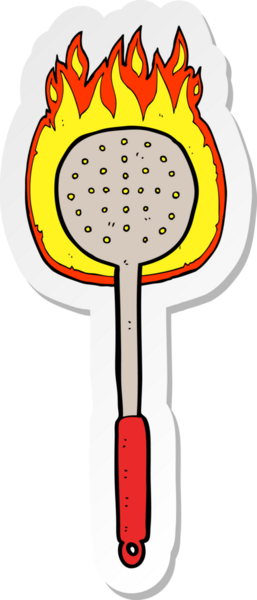 Bir insan tarafından çizilmiş bir mutfak aletinin çıkartması.