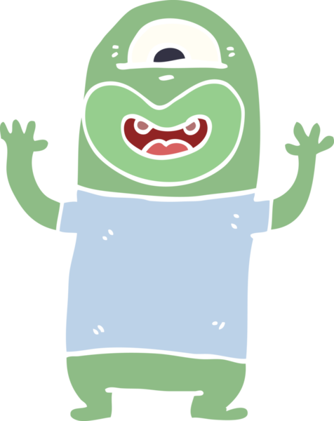 Bir insan tarafından çizilmiş uzaylı canavar karalaması.