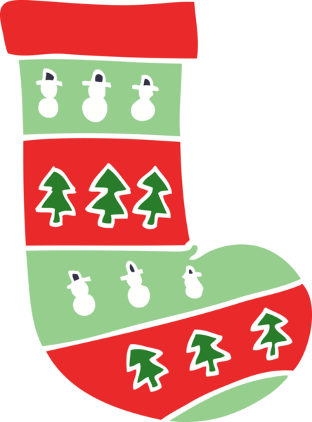 Bir insan tarafından çizilmiş karalama Noel çorapları.