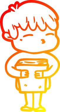 Bir insan tarafından çizilmiş, çizgi film karakteri meraklı bir çocuk çizimi.