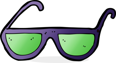 bir insan tarafından çizilmiş güneş gözlüğü.