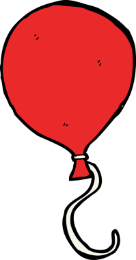 bir insan tarafından çizilmiş karton balon