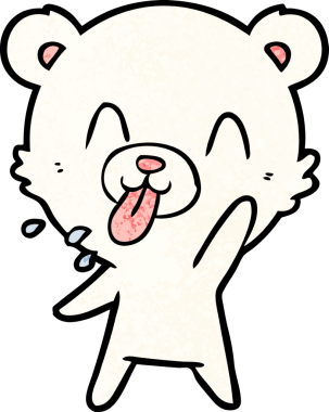 Bir insan tarafından çizilmiş kutup ayısı karikatürü