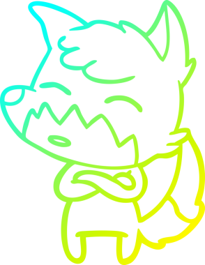 Bir insan tarafından çizilmiş bir tilki çizgi çizimi.