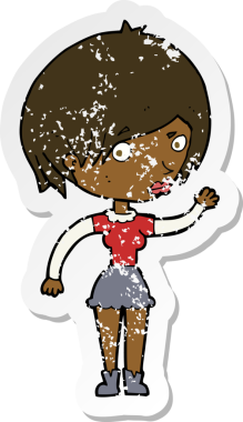 Bir insan tarafından çizilmiş sallanan bir karikatürün gerilimli yapıştırması.