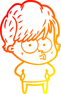 Bir insan tarafından çizilmiş bir karikatür kadın çizimi