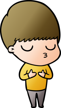 Bir insan tarafından çizilmiş sakin çocuk çizgi filmi.