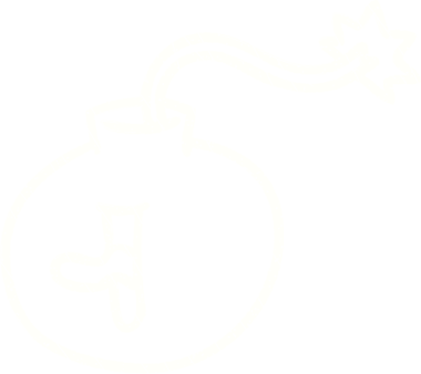 Bir insan tarafından çizilen bomba tebeşiri