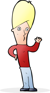 Bir insan tarafından çizilen çizgi film adamı.